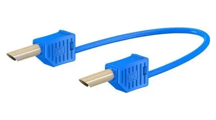Produktfoto 1 von Staubli Messleitung 19A Stecker / Stecker, Blau Silikon-isoliert 200 cm, 30V, 60 V