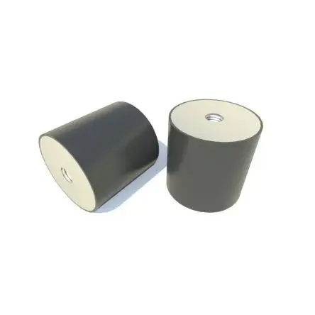 Produktfoto 1 von FIBET Fibet Rund Gummipuffer, Innen-/Innengewinde Puffer Bohrung 4 mm M4 25.8 kg, Ø 16 mm