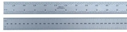 Produktfoto 1 von RS PRO Stahl Lineal Zoll, Metrisch 1.2 m x 32mm