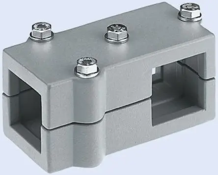 Produktfoto 1 von Rose+Krieger Verbindungskomponente, Winkelklemme, Steckverbinderhalterung und Gelenk 30.3 mm, L. 45 mm passend für 30 mm