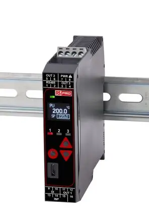 Produktfoto 1 von RS PRO MVR PID Temperaturregler DIN-Hutschiene 1, 3 x Relais Ausgang 24V ac/dc PID-Controller