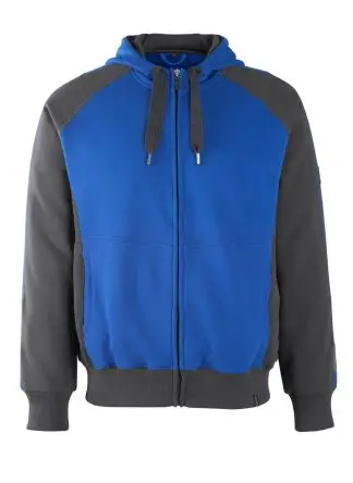 Produktfoto 1 von Mascot Workwear 50566 Unisex Kapuzenpullover, Baumwolle, Polyester Blau Reißverschluss, Größe 2XL