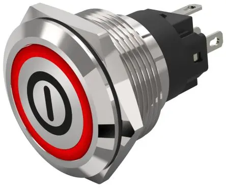 EAO 82 Beleuchtete Drucktaste Rot Beleuchtet Tastend Panel Ø 22 mm, 1-poliger Umschalter / 3A 240 V dc 240 V ac, IP65,