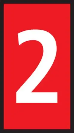 Produktfoto 1 von HellermannTyton WIC0 Kabelmarkierung, Beschriftung: 2, Weiß Rot, Ø 2 mm - 2.8 mm, 3 mm x 5mm