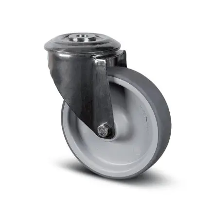 Produktfoto 1 von Tente Drehbar Rolle, Rad ø 125 mm, 100 kg, Ges H. 155 mm, Rad B. 32 mm, Polypropylen