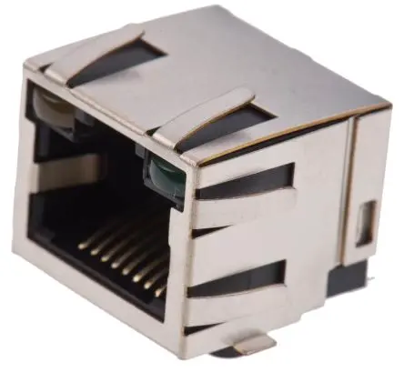 Produktfoto 1 von Wurth Elektronik 634008 Buchse Cat.5 RJ45-Steckverbinder, 1-Port 8-polig STP Oberfläche Horizontal