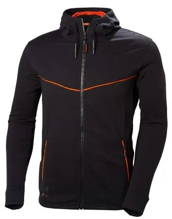 Produktfoto 1 von Helly Hansen CHELSEA EVOLUTION Herren Kapuzenpullover, 80 % Baumwolle Schwarz Reißverschluss vorn, Größe 4XL