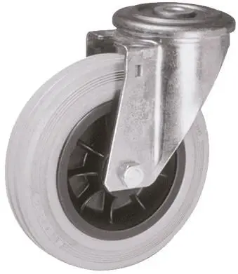 Produktfoto 1 von LAG Drehbar Rolle, Rad ø 125 mm, 110 kg, Ges H. 154 mm, Rad B. 37.5 mm