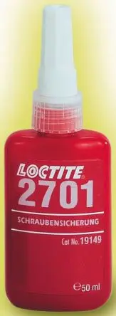 Produktfoto 1 von Loctite 2701 Schraubensicherungsklebstoff Flüssig Grün 10 ml, Hochfest aushärtend in 12 h