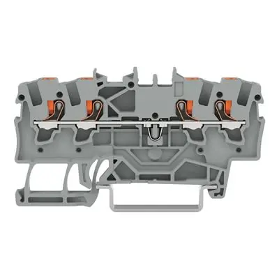 Produktfoto 1 von WAGO TOPJOB S Anschlussklemmenblock DIN-Schiene 1 Grau, 1.5mm², 600V Einsteck-Anschluss IECEx/ATEX/CSA