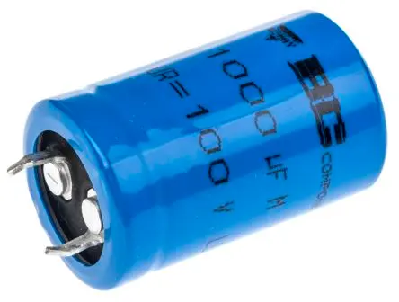Vishay 158 PUL-SI Durchsteckmontage Kondensator 1000 μF Einrastbar ±20 % / 100V dc, Ø 22 mm x 37 mm x 35 mm, 105 °C