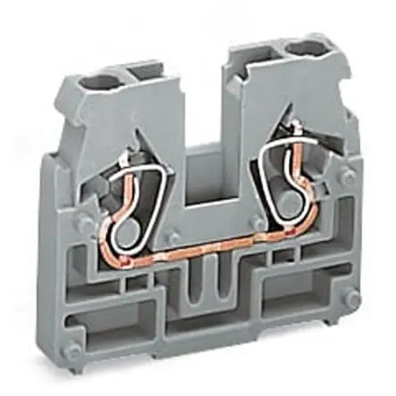 Produktfoto 1 von WAGO 869 Anschlussklemmenblock 1 Grau, 2.5mm², 500V Zugfederklemme