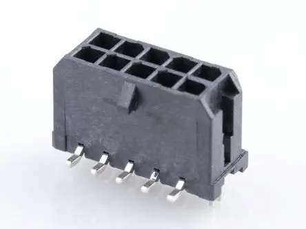 Molex Micro-Fit 3.0 Leiterplattenleiste Vertikal, 10-polig / 2-reihig, Raster 3 mm Raster Oberfläche