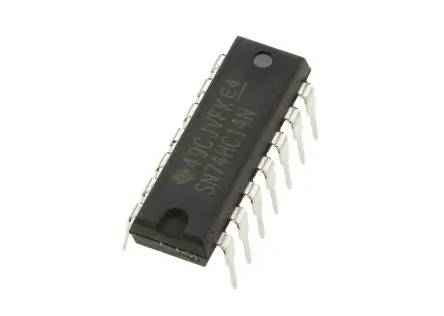Produktfoto 1 von Texas Instruments Frequenzumrichter, Frequenzumrichter Schmitt-Trigger-Eingang Schmitt-Trigger 6 14-Pin 155 ns, PDIP