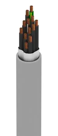 Alpha Wire Xtra-Guard FLEX Performance Cable Mehrkern-Industriekabel, 12-adrig Grau Ungeschirmt, 30.5 m,