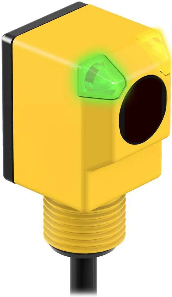 Produktfoto 1 von Banner Rechteckig Optischer Sensor, Retroreflektierend, Bereich 2 m, Festzustand Ausgang, Anschlusskabel,