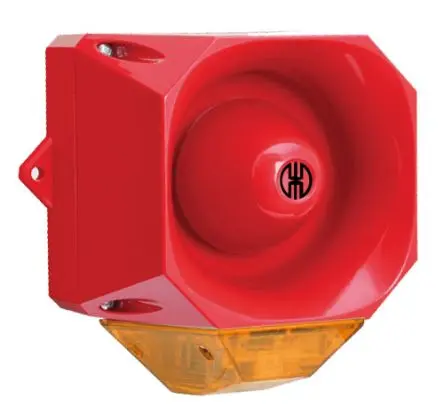 Produktfoto 1 von Werma 441 Xenon, Filament/Warnsummer-Licht Beacon-Sounder-Kombination 230V Rot, Gelb IP65 Wand / 92 dB 98 dB @ 1m