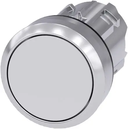 Produktfoto 1 von Siemens SIRIUS ACT Druckschalter Ø 22 mm, Weiß Rastend Rund Rund Kunststoff, IP66