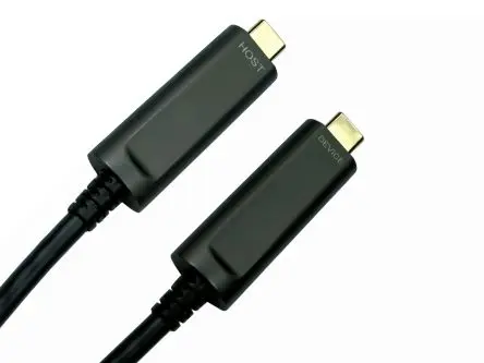 Produktfoto 1 von RS PRO Stecker USB-Kabel, USB Typ C Stecker / USB Typ C, 15 m USB 3.1 Schwarz