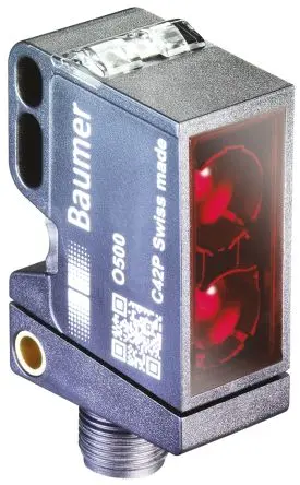 Produktfoto 1 von Baumer O500 Kubisch Optischer Sensor, Reflektierend, Push-Pull Ausgang, Kabel