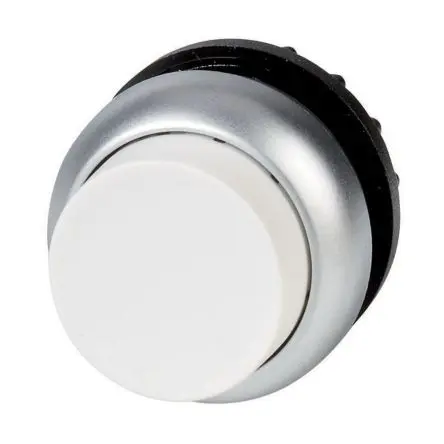 Produktfoto 1 von Eaton M22S Druckschalter Weiß Tastend, Federrückstellung Panel Ø 22.5 mm, IP66, IP67, IP69K