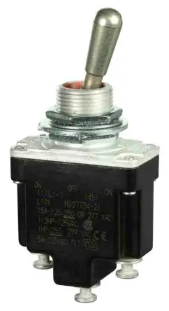 Produktfoto 1 von Honeywell Buchse Kippschalter 1-poliger Umschalter, Ein-Aus-Ein, 28 V dc, 125 V ac, 20A, Lot