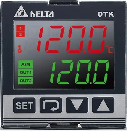 Delta Electronics DTK PID Temperaturregler Frontplattenmontage 1, 2 x Gleichstrom Ausgang 240V Ein-Aus, PID-Controller