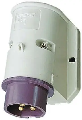 Produktfoto 1 von MENNEKES Leistungssteckverbinder Violett, 25V / 16A, Wand IP44