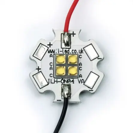Intelligent LED Solutions LED-Array OSLON Square 4+ PowerStar Neutralweiß, 4-LEDs, Ø 20 mm Außen-ø 1080 lm-Typ, 4000k