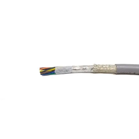 Produktfoto 1 von Alpha Wire 8670 Kabel, 2-adrig 0.34mm² 22 AWG Grau Geschirmt, 1000 ft, Polyvinylchlorid