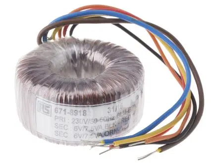 Produktfoto 1 von RS PRO Ringkerntransformator, Primär 230 V ac / Sekundär 2 x 6 V ac 2 Ausg. 15 VA, 1.25A 0.365 kg 60 Hz 50 Hz
