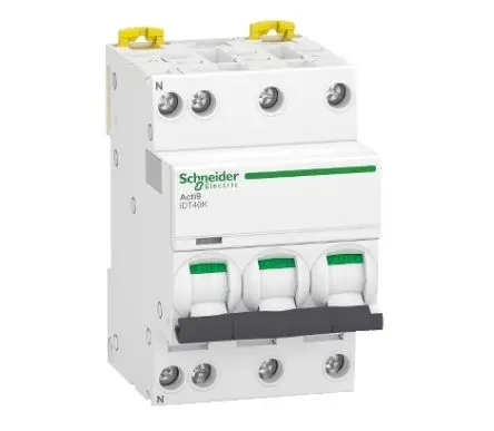 Produktfoto 1 von Schneider Electric Acti9 iDT40K Miniaturüberlastschalter Typ C, Pol 3+N-polig 16A 400V ac, Abschaltvermögen 4500 A Acti9