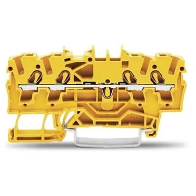 Produktfoto 1 von WAGO TOPJOB S Anschlussklemmenblock DIN-Schiene 1 Gelb, 2.5mm², 600V Einsteck-Anschluss IECEx/ATEX/CSA