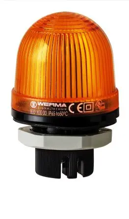 Produktfoto 1 von Werma 802 Xenon Filament/Warnsummer Signalleuchte 115V Gelb Eingebaut, Ø 57 mm x 85 mm IP65