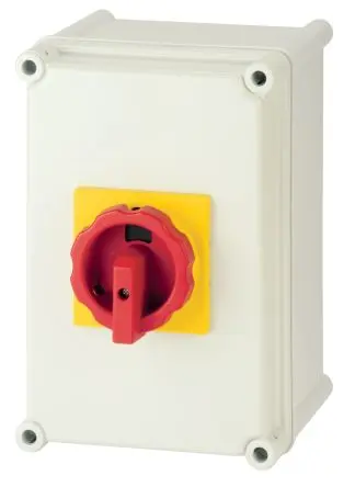 Socomec COMO CS Nockenschalter 100 A, 3-Stufen Griff Ummantelungsklemme