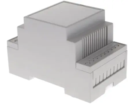 Produktfoto 1 von CAMDENBOSS DIN-Schienengehäuse, Geh.Mat. Polycarbonat 90 mm 210 mm, Grau, Modulares Gehäuse 58mm, Serie CNMB