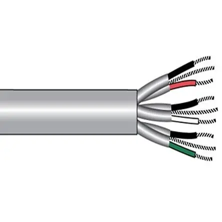 Produktfoto 1 von Alpha Wire Alpha Essentials Communication & Control Steuerkabel, 4-adrig 1.12mm² 18 Grau Geschirmt, 100 ft,