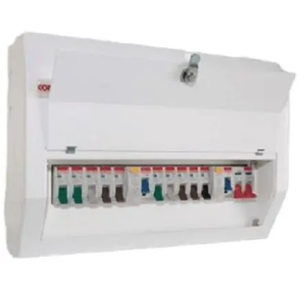 Produktfoto 1 von Contactum 8 Defender Verbrauchereinheit aus Stahl, 100A BS EN 61439-3