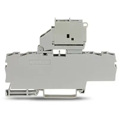 Produktfoto 1 von WAGO TOPJOB S Abgesicherter Anschlussklemmenblock 1 Grau, 2.5mm², 250V Einsteck-Anschluss Abgesichert IECEx/ATEX/CSA