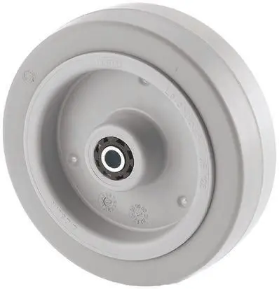 Tente Rollwagenrolle Grau, Mat. Gummi, 300 kg Ø 160 mm, B. 46 mm
