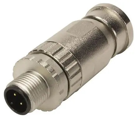 Produktfoto 1 von HARTING M12 20 mm M12 Rundsteckverbinder Stecker 5-polig Stecker 7.5A Kabel IP67