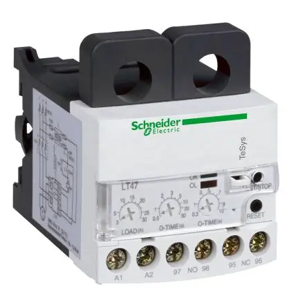Produktfoto 1 von Schneider Electric TeSyS LR Elektronisches Überlastrelais, / 6A 1 Schließer/1 Öffner, 240V ac / 6A, 70.3 mm x 71mm