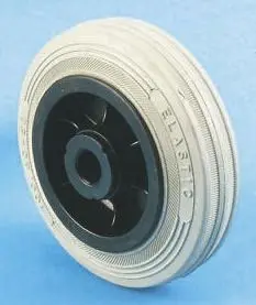 LAG Rollwagenrolle Schwarz, Grau, Mat. Gummi, 85 kg Ø 100 mm, B. 30 mm