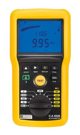Produktfoto 1 von Chauvin Arnoux CA 6526 Isolationsprüfer 50 V, 200mA, 1000 V Isolations- & Durchgangsprüfgerät CAT IV