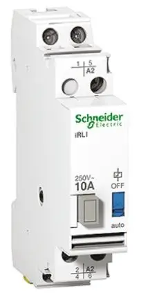 Produktfoto 1 von Schneider Electric Acti9 Control Interface Relais 24V ac, 1-poliger Umschalter DIN-Hutschiene