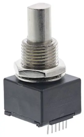 Produktfoto 1 von Bourns EM14 Inkrementalgeber Optisch 8 Impulse/Umdrehung/U, 5V dc, 120 U/min, Quadratur Flach mit Ø 6.35 mm Schaft