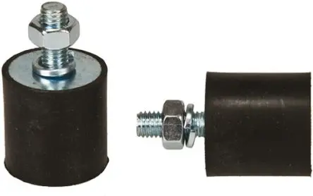 Produktfoto 1 von FIBET Fibet Naturgummi, Stahl zinkplattiert Zylindrisch Gummipuffer, Außengewinde-Puffer M8 x 23 mm 93 daN, Ø 40 mm x 30