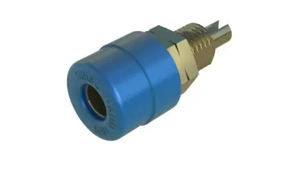 Produktfoto 1 von Hirschmann Test & Measurement 4 mm Buchse Blau Buchse für Laborstecker, Kontakt Gold, 60V dc 32A Lot