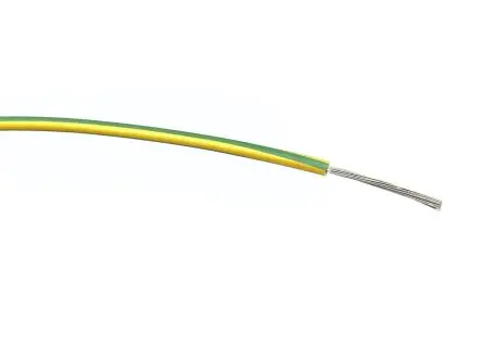 Produktfoto 1 von RS PRO Schaltdraht, 18 AWG 100 m Grün, Gelb Ø 2.45 mm 24 Litzen Polyvinylchlorid