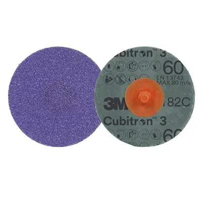 Produktfoto 1 von 3M 3M Cubitron 3 Roloc Fibre Disc 1182C Präzisionsgeformtes Keramikkorn Schleifscheibe Ø 50.8 mm, Korngröße 60+ 50